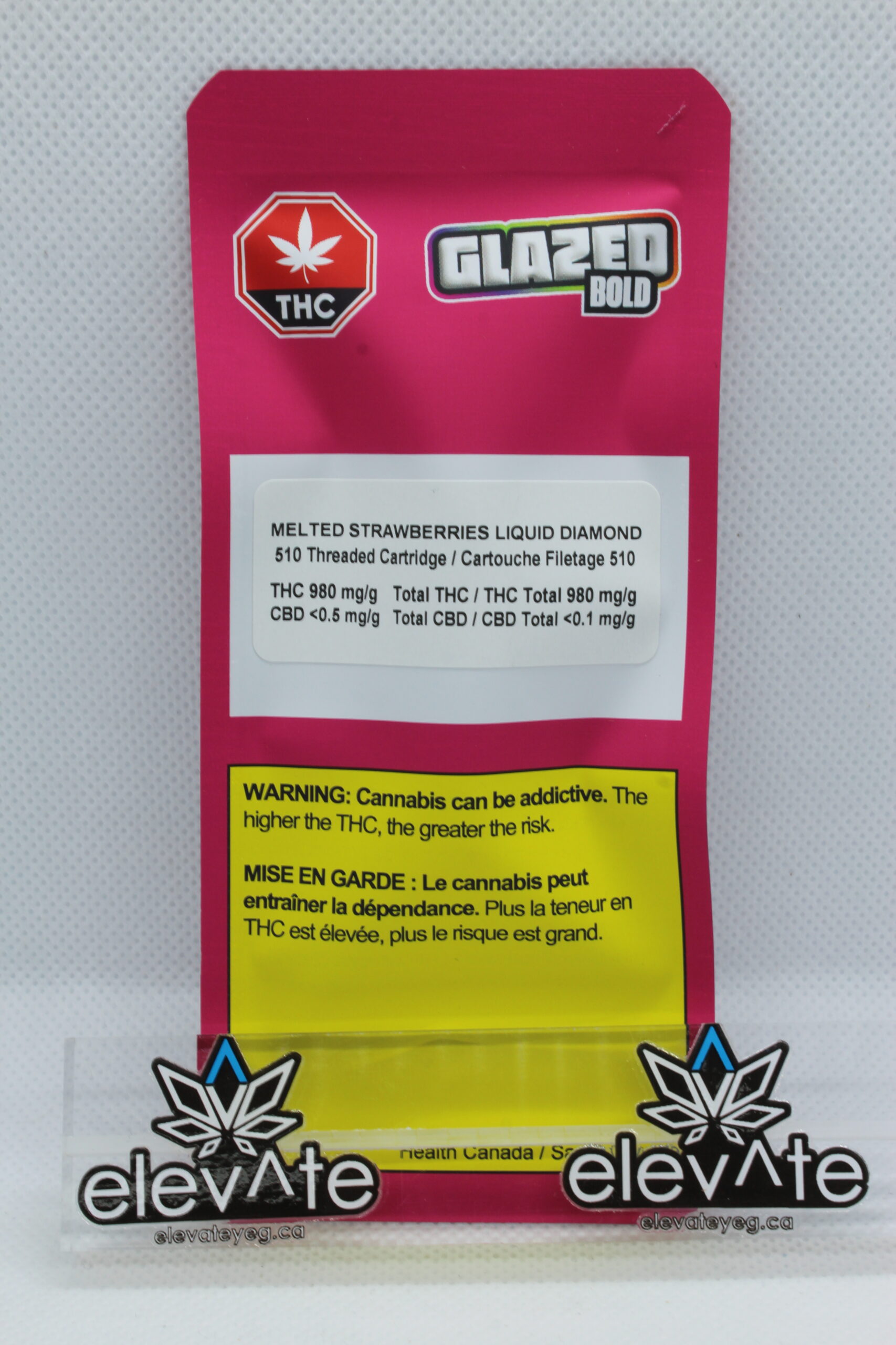 Bold Glazed Melted Strawberries Liquid Diamond Vape Cart 1g