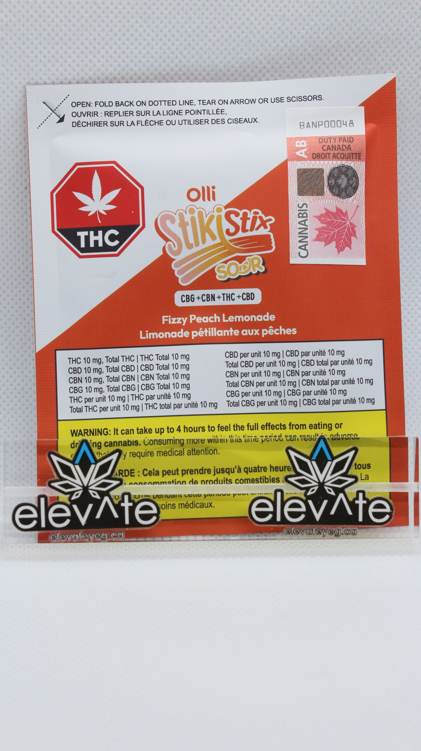 Olli Stikistix 1:1:1:1 Fizzy Peach Lemonade CBG:CBN:THC:CBD