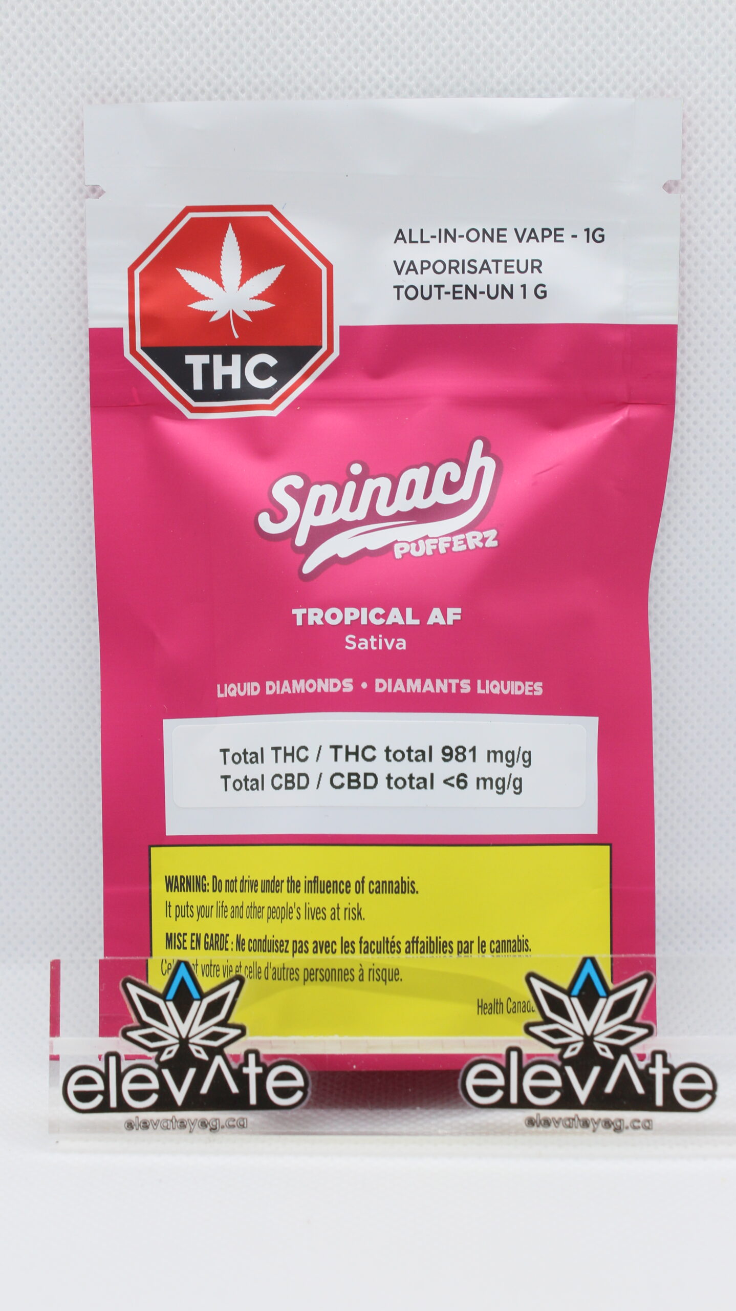 Spinach Tropical AF Liquid Diamonds AIO Disp. Vape 1g