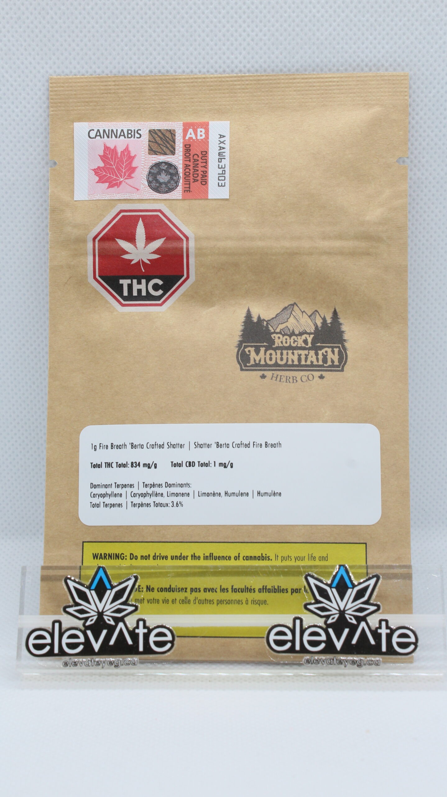 Rocky Mountain Herb Co. Fire Breath 'Berta Crafted Shatter 1g