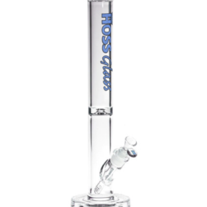 Hoss Glass 18" 50mm Straight Tube w/ Embossed Base & Coloured Logo