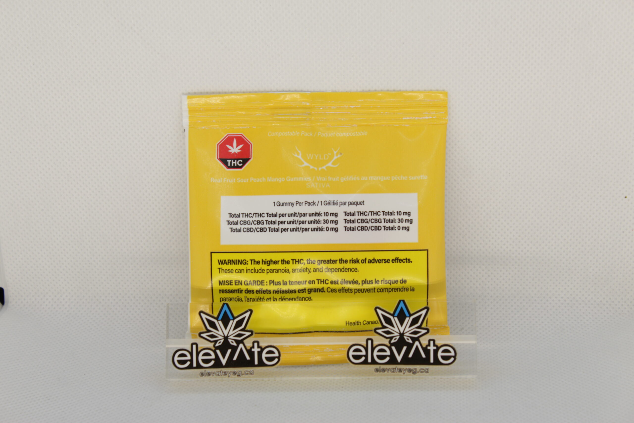 Wyld Peach Mango (SATIVA) CBG:THC 3:1 Soft Chew