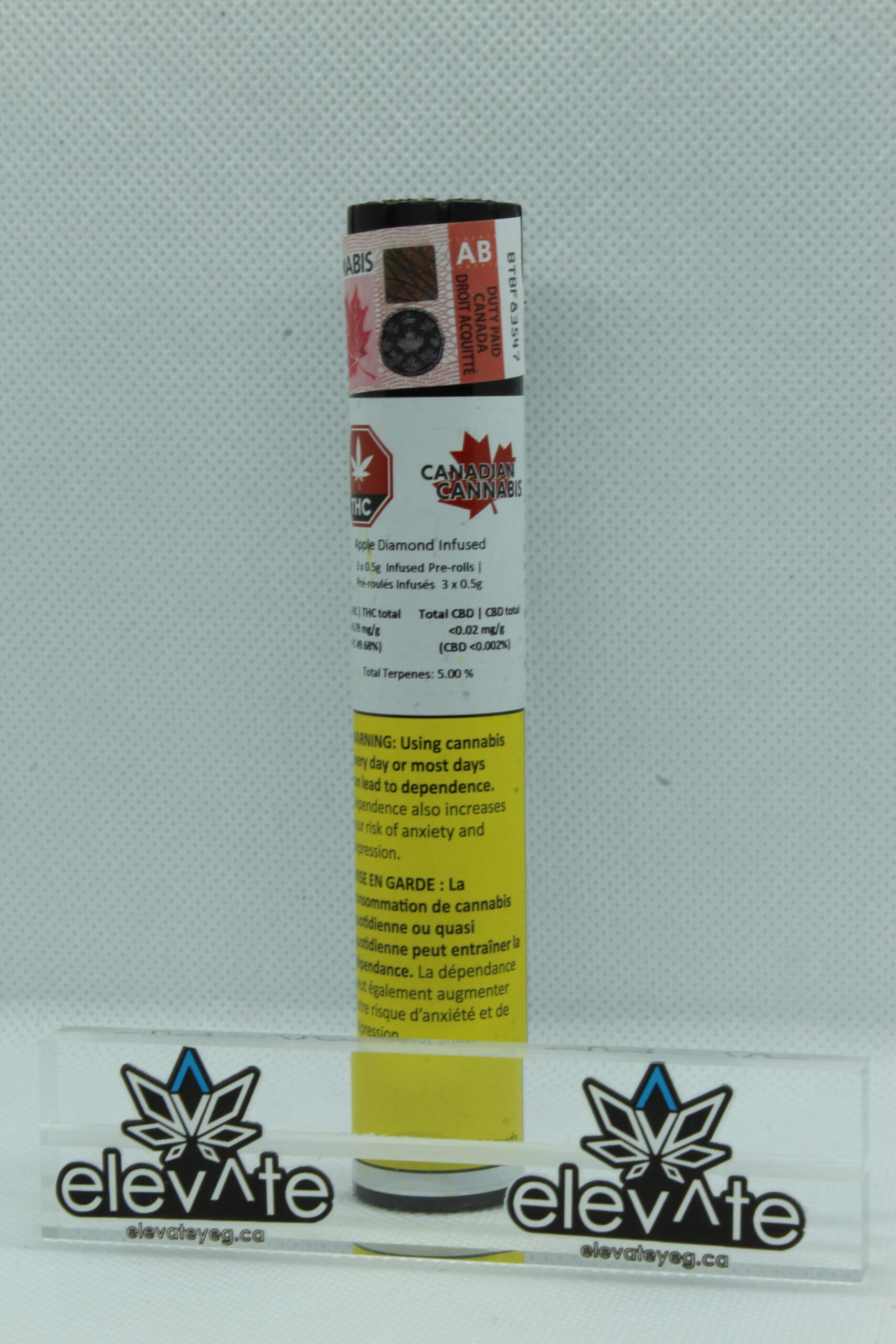 Canadian Cannabis Apple Diamond Infused Pre Rolls 3 x 0.5g