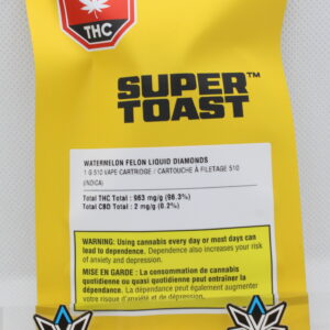 Super Toast Watermelon Felon Liquid Diamonds Vape Cart 1g