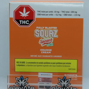 Multipack Spinach Sourz Fully Blasted Orange Cream Soft Chews x10