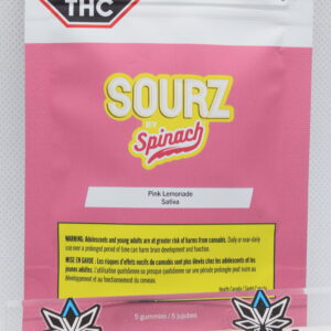Spinach Sourz Pink Lemonade Soft Chews x5