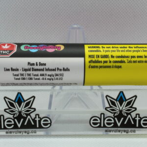 FrootyHooty Plum & Done Liquid Diamond & Live Rosin Infused Pre Rolls 3 x 0.5g