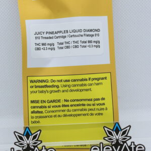Bold Glazed Juicy Pineapples Liquid Diamond Vape Cart 1g