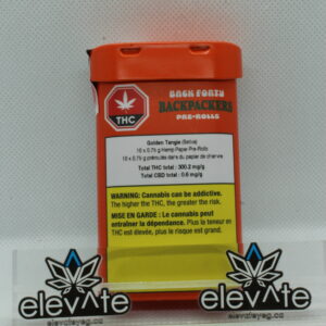 Back Forty Backpackers Golden Tangie Pre Rolls 10 x 0.75g