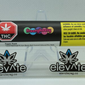 FrootyHooty Popping Peach Liquid Diamond & Live Rosin Infused Pre Rolls 3 x 0.5g