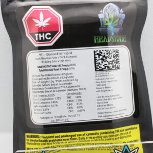 Headstone Cannabis VS1 Diamond Infused Pre Rolls 3 x 0.5g