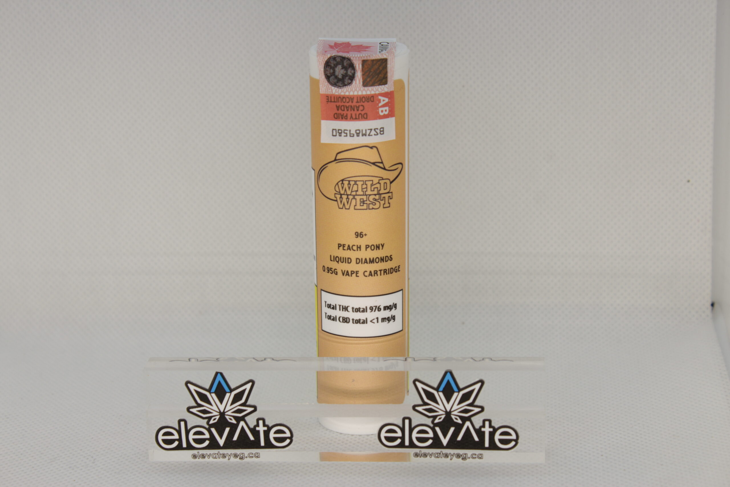 Wild West 96+ Peach Pony Vape Cart 0.95g