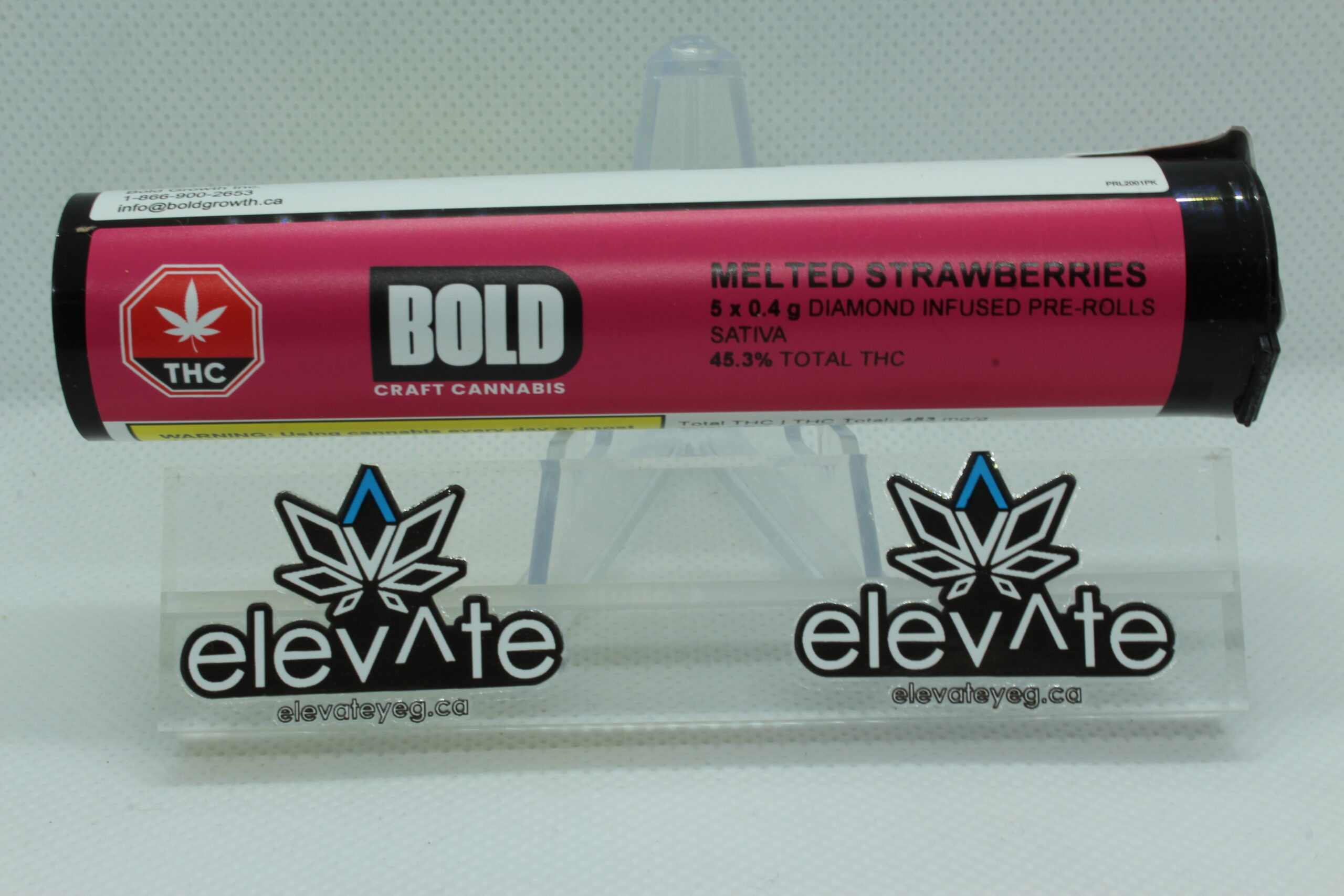 Bold Melted Strawberries Diamond Infused Pre Rolls 5 x 0.4g