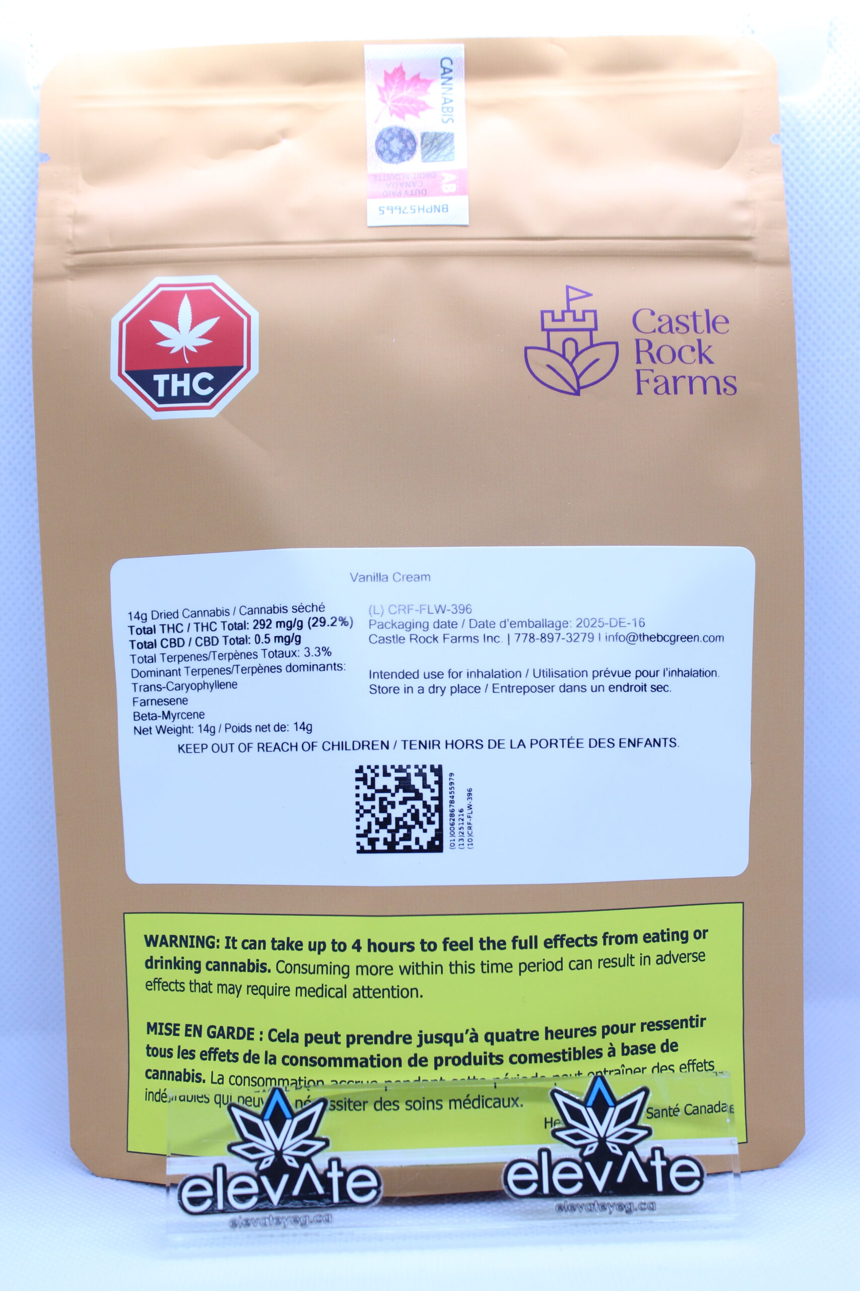 Castle Rock Farms Vanilla Cream 14g