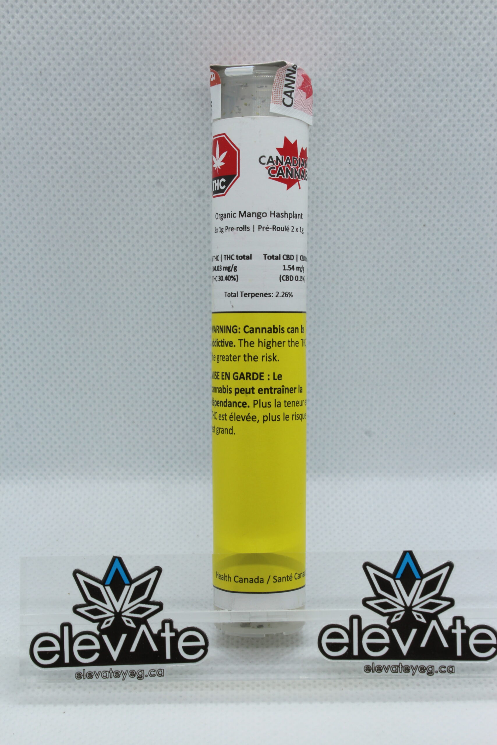 Canadian Cannabis Organic Mango Hashplant Pre Rolls 2 x 1g