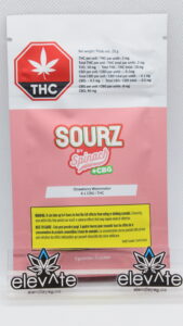 Spinach Sourz Strawberry Watermelon THC:CBG 1:4 Soft Chews x5