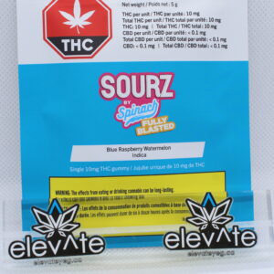 Spinach Sourz Fully Blasted Blue Raspberry Soft Chew x1