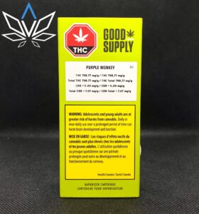 Good Supply Purple Monkey Vape Cart 1g
