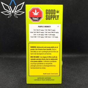 Good Supply Purple Monkey Vape Cart 1g