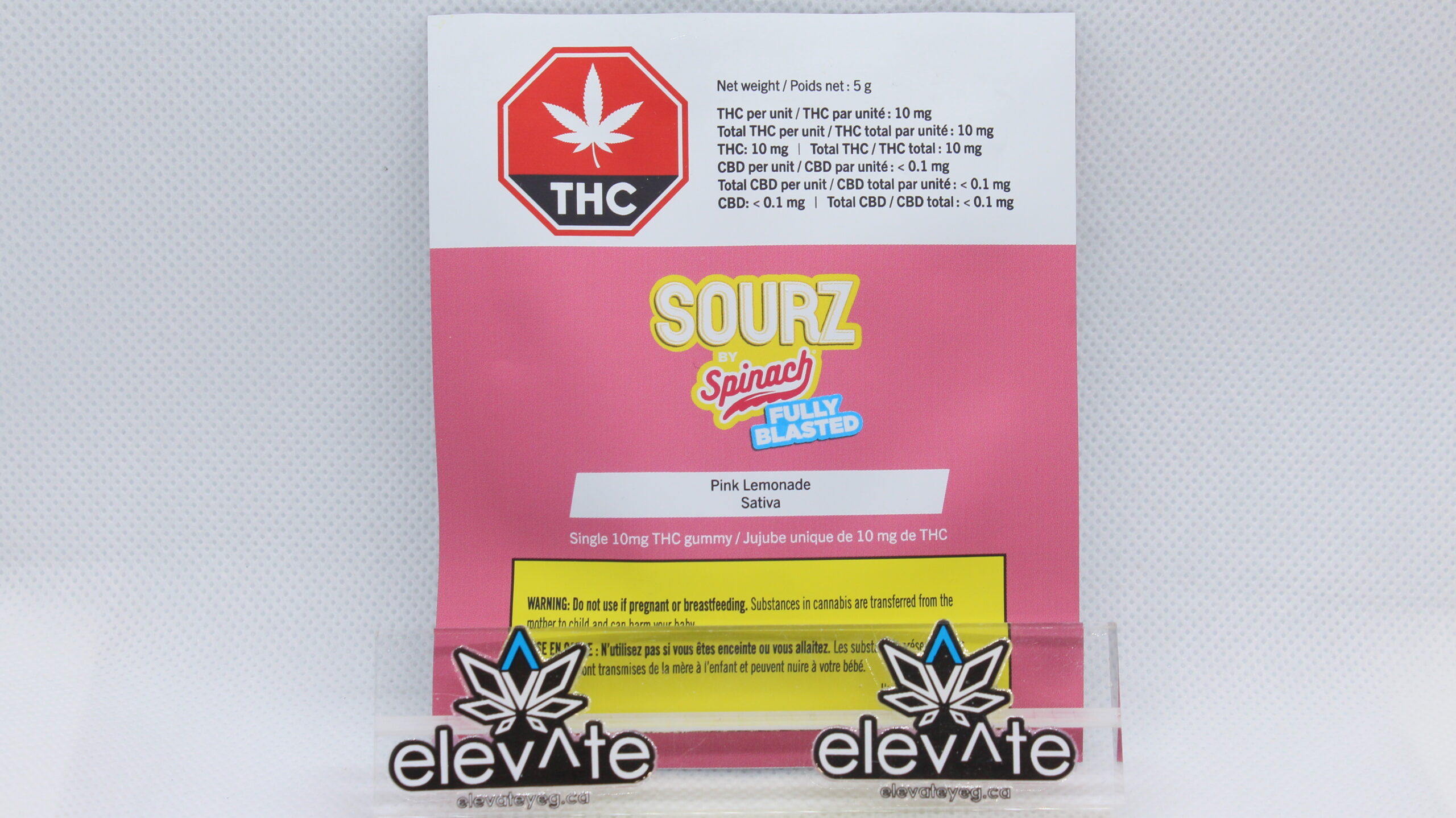 Spinach Sourz Fully Blasted Pink Lemonade Soft Chew x1