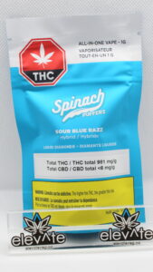 Spinach Sour Blue Razz Liquid Diamonds AIO Disp. Vape 1g
