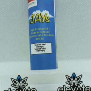 Jays High Potency 50+ Diamond Infused Macchiato Gold Pre Rolls 3 x 0.5g