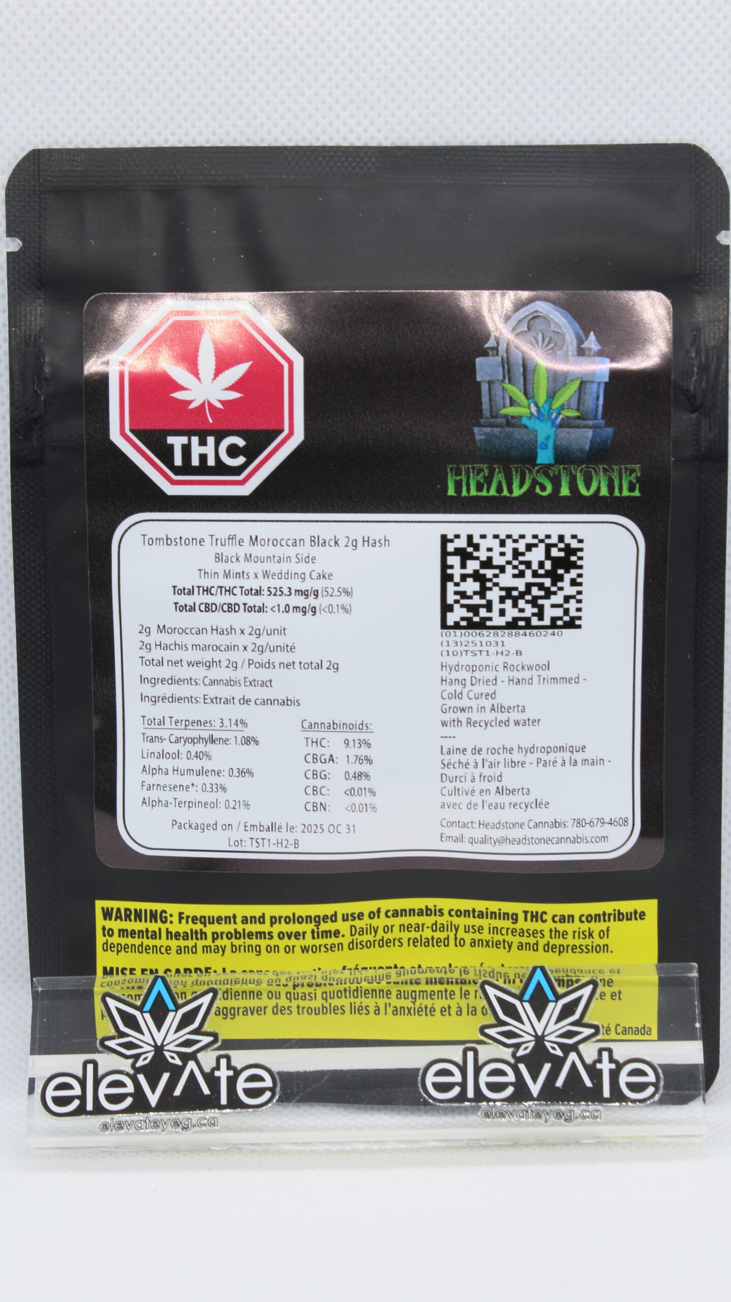 Headstone Cannabis Tombstone Truffle Moroccan Black Hash 2g