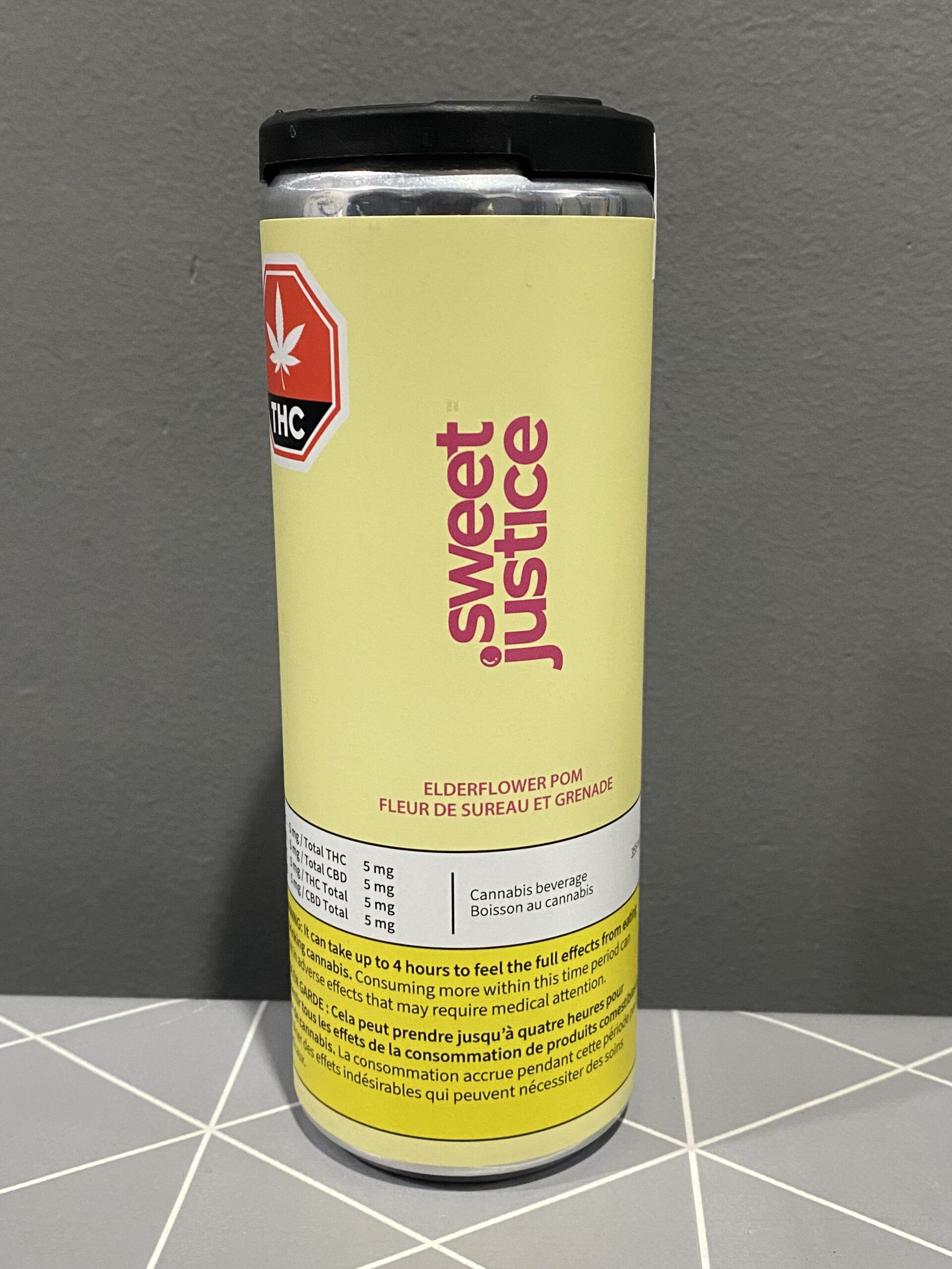 Sweet Justice Elderflower Pom Sparkling Beverage 355ml