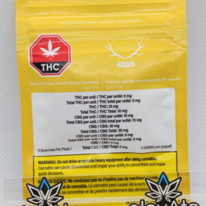 Wyld Peach Mango (SATIVA) CBG:THC 3:1 Soft Chews x2