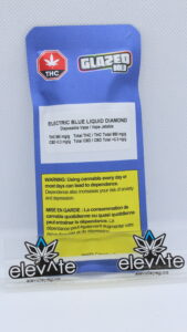 Bold Glazed Electric Blue Liquid Diamond Disp. Vape 1g
