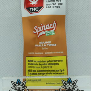 Spinach Orange Vanilla Twist Liquid Diamonds Vape Cart 1g