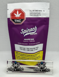 Spinach Pufferz Grape Gas AIO 1g Vape
