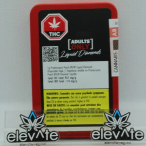 Adults Only Promiscuous Peach NSFW Liquid Diamond Disposable Vape 1g - Sativa uncategorized at Elevate Cannabis Co., Edmonton