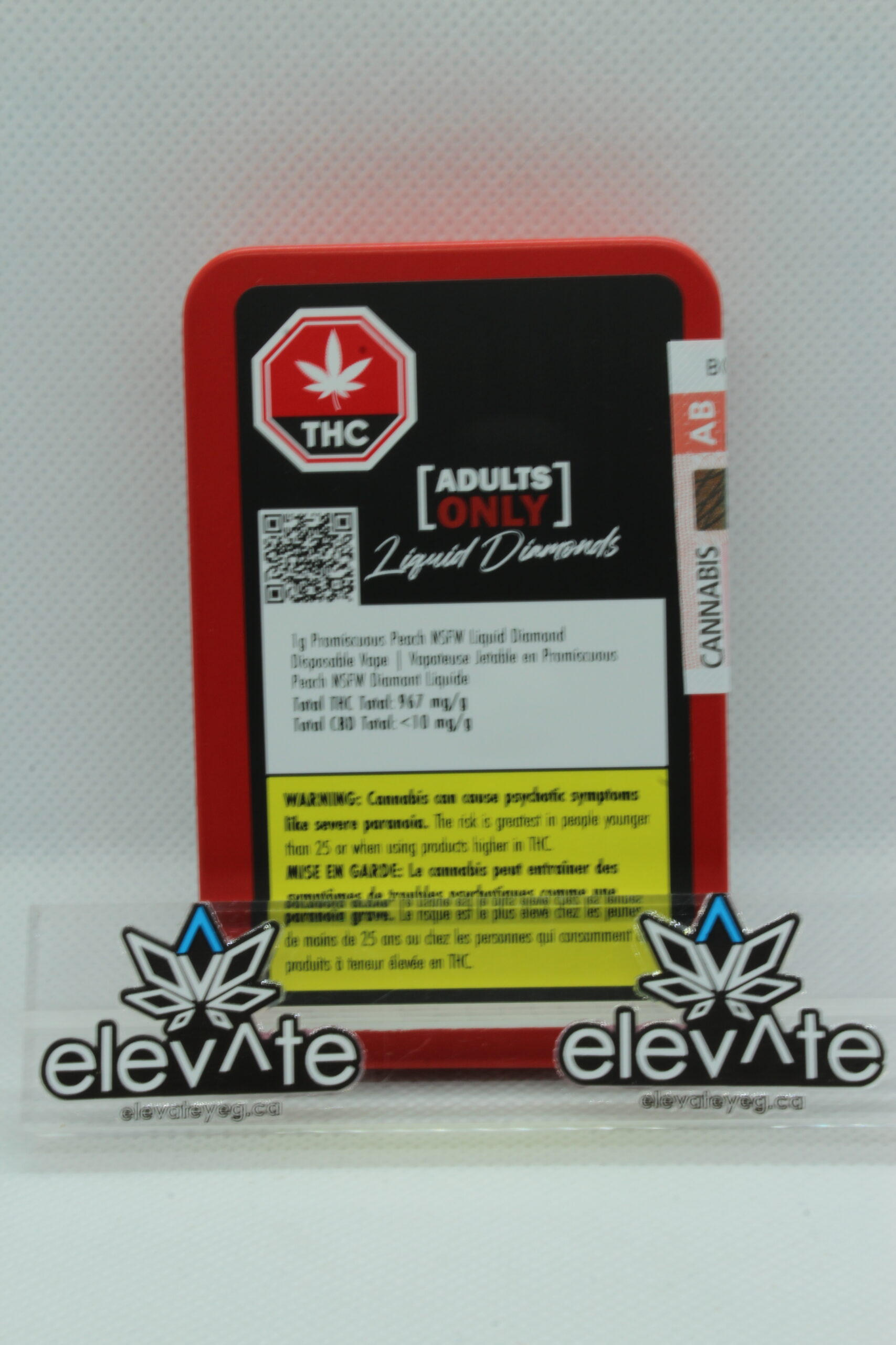 Adults Only Promiscuous Peach NSFW Liquid Diamond Disposable Vape 1g - Sativa uncategorized at Elevate Cannabis Co., Edmonton
