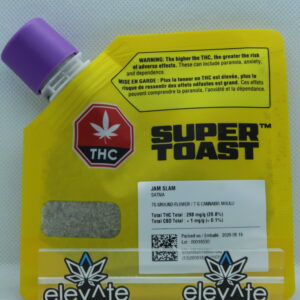 Super Toast Jam Slam Milled Flower 7g - Sativa milled flower at Elevate Cannabis Co., Edmonton