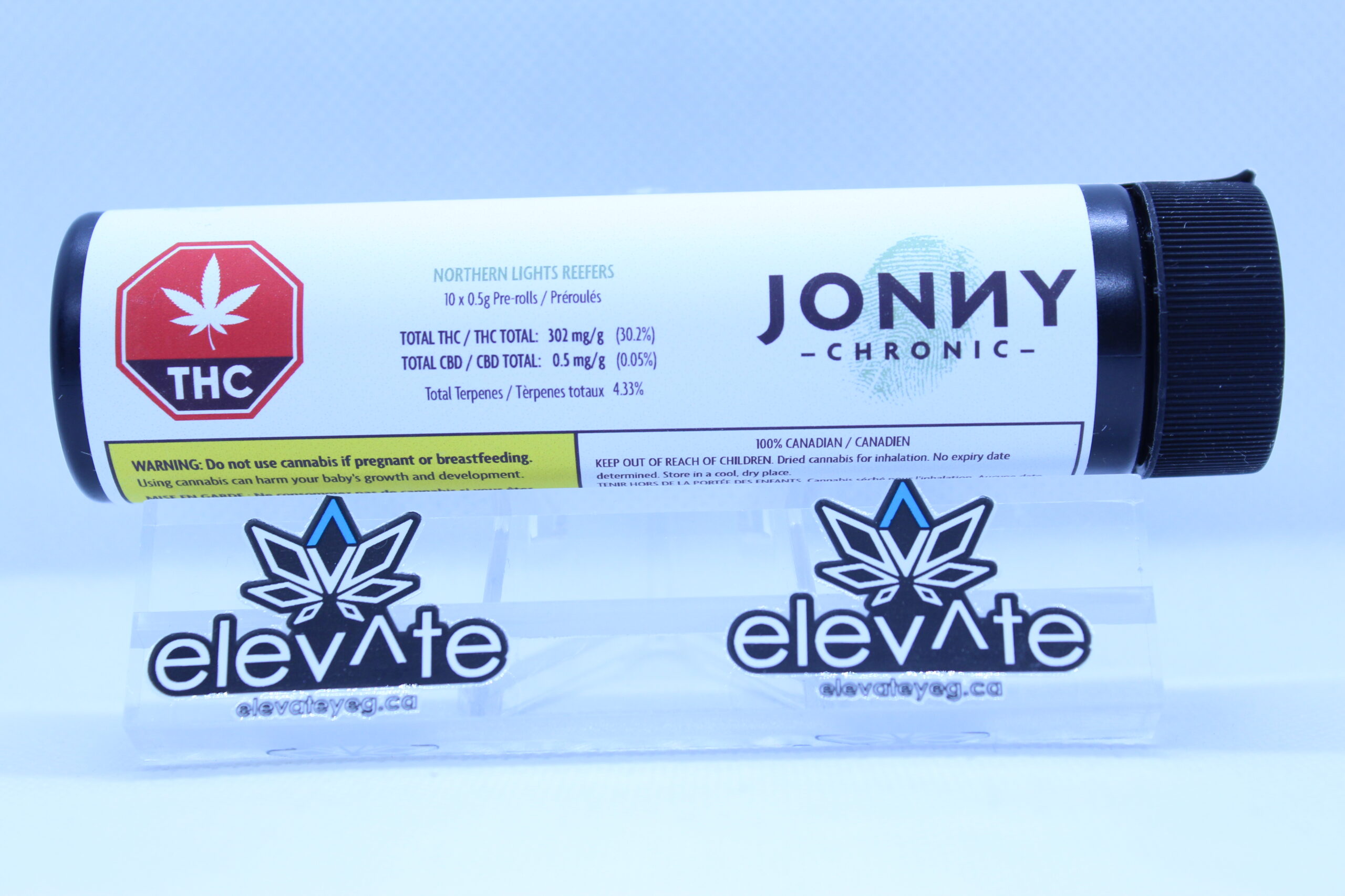 Jonny Chronic Northern Lights 10 x 0.5g Pre Rolls - Indica pre-roll at Elevate Cannabis Co., Edmonton