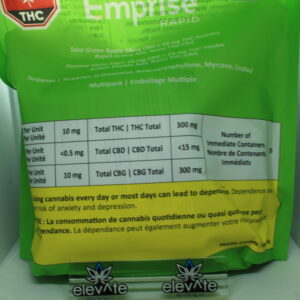 Emprise Rapid Sour Green Apple Gummies 30 Pack - Hybrid edibles at Elevate Cannabis Co., Edmonton
