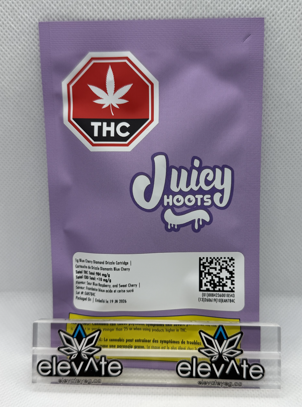 Juicy Hoots Blue Cherry Diamond Drizzle Vape Cart 1g - uncategorized at Elevate Cannabis Co., Edmonton
