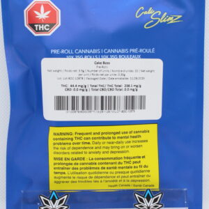 Cali Slimz Cake Boss 10 x 0.35g Pre Rolls - Indica pre-roll at Elevate Cannabis Co., Edmonton