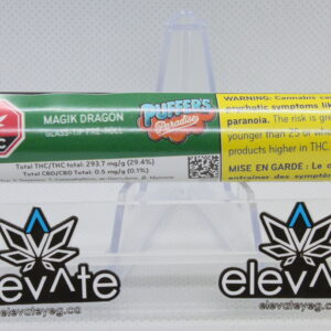 Puffer's Paradise Magik Dragon Pre Rolls 3 x 0.5g - Indica pre-roll at Elevate Cannabis Co., Edmonton