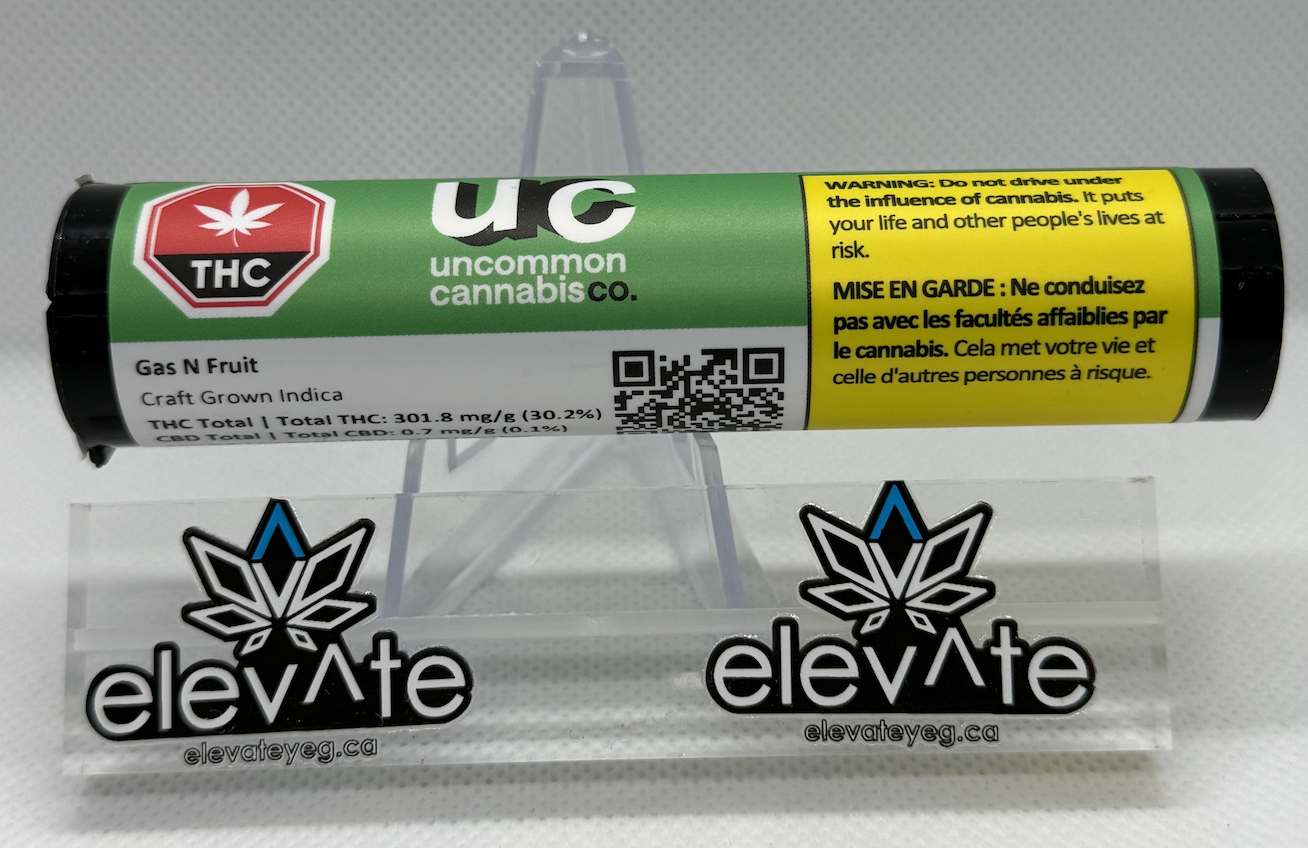 Uncommon Cannabis Co. Gas 'N Fruit Pre Rolls 3 x 0.5g - Indica pre-roll at Elevate Cannabis Co., Edmonton