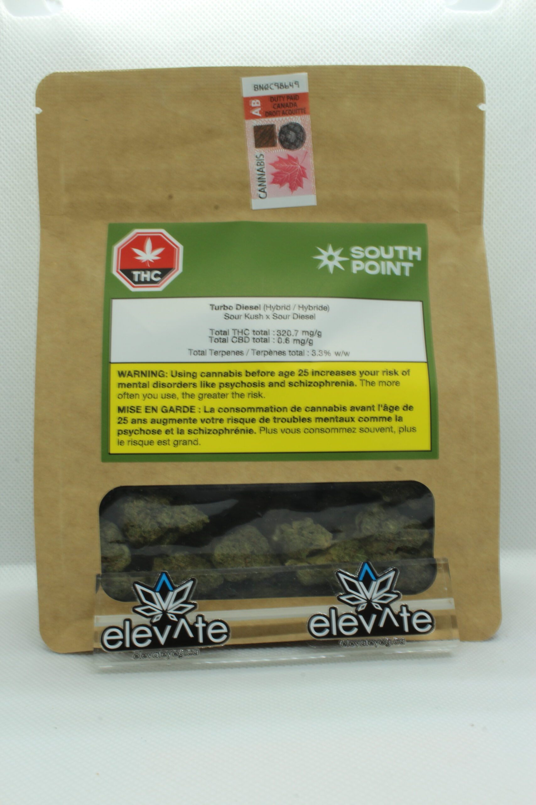 South Point Turbo Diesel 14g - Hybrid flower at Elevate Cannabis Co., Edmonton