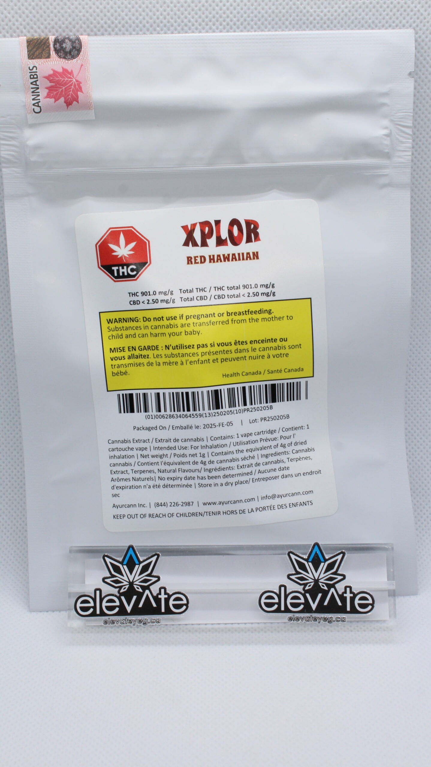 XPLOR Red Hawaiian Vape Cart 1g - concentrates at Elevate Cannabis Co., Edmonton
