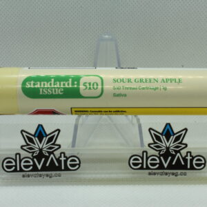 Standard Issue Sour Green Apple Vape Cart 1g - concentrates at Elevate Cannabis Co., Edmonton