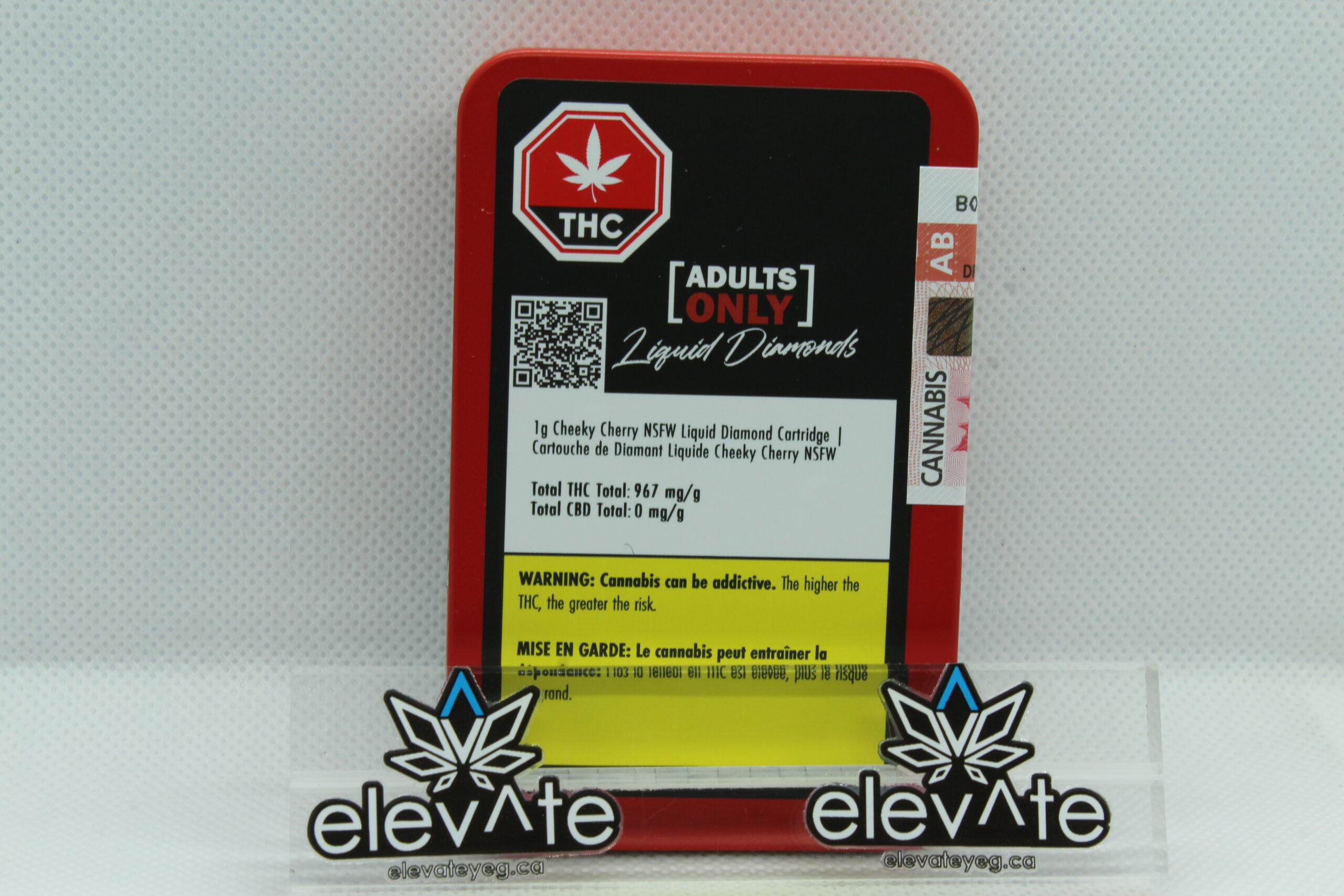 Adults Only Cheeky Cherry NSFW Liquid Diamond Vape Cart 1g - concentrates at Elevate Cannabis Co., Edmonton