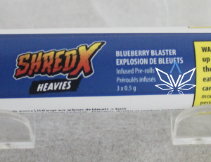 Shred X Blueberry Blaster Heavies 3 x 0.5g - Hybrid pre-roll at Elevate Cannabis Co., Edmonton