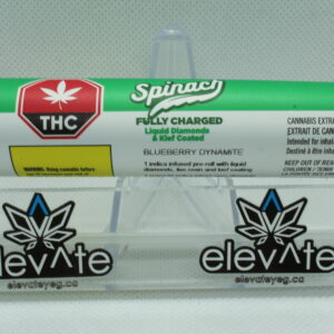 Spinach Fully Charged Blueberry Dynamite Infused Pre Roll 1 x 0.7g - Indica pre-roll at Elevate Cannabis Co., Edmonton