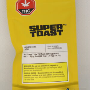 Super Toast Green CRK Slims 10 x 0.4g Pre Rolls - Sativa pre-roll at Elevate Cannabis Co., Edmonton