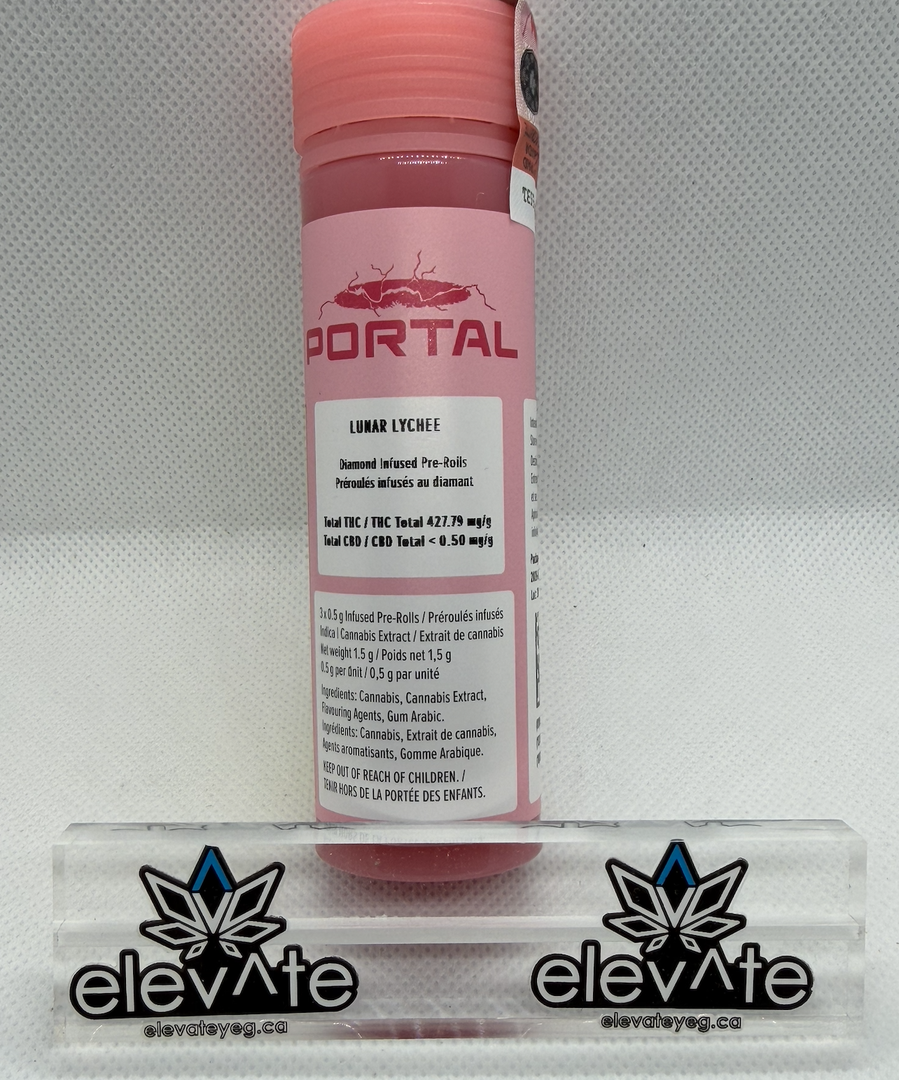 Portal Lunar Lychee Diamond Infused Pre Rolls 3 x 0.5g - Indica infused pre rolls at Elevate Cannabis Co., Edmonton