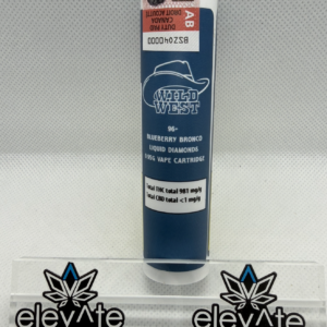 Wild West 96+ Blueberry Bronco Vape Cart 0.95g - 510 carts at Elevate Cannabis Co., Edmonton